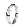 Alianza de Boda "Almendrada" de Oro Blanco Brillo 18 Quilates 3,5 mm