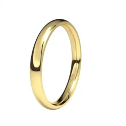 Alianza de Boda "Almendrada" de Oro Amarillo Brillo 18 Quilates 2.5 mm