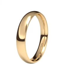 Alianza de Boda "Almendrada" de Oro Rosa Brillo 18 Quilates 3,5 mm