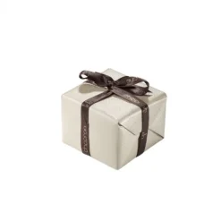 Alianza de Boda "Almendrada" de Oro Blanco Brillo 18 Quilates 2.5 mm