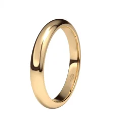 Alianza de Boda "Media Caña" de Oro Rosa Brillo 18 Quilates 3 mm