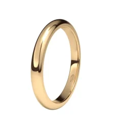 Alianza de Boda "Media Caña" de Oro Rosa Brillo18 Quilates 2.5 mm