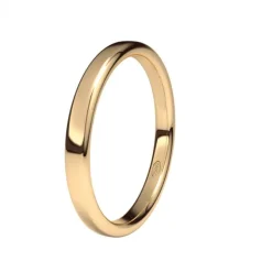 Alianza de Boda "Oval" de Oro Rosa Brillo 18 Quilates 3 mm