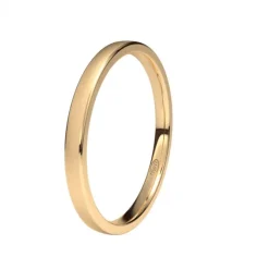Alianza de Boda "Plana" de Oro Rosa Satinado 18 Quilates 2 mm