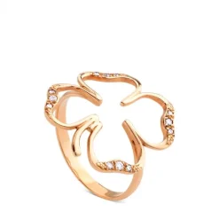 Anillo cLOVEr de oro rosa y diamantes PM