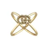 Anillo en forma de X GG Running con diamantes Oro Amarillo | Chocron Joyeros