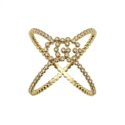 Anillo Gucci diamantes GG Running en forma de X | Chocron Joyeros