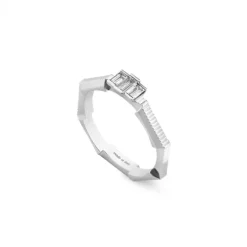 Anillo Gucci Link to Love oro blanco con diamantes