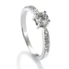 Anillo-compromiso-solitario-oro-blanco-diamantes | Chocrón Joyeros