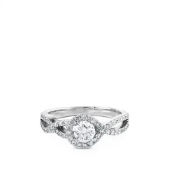 Anillo-compromiso-solitario-oro-blanco-diamantes | Chocrón Joyeros