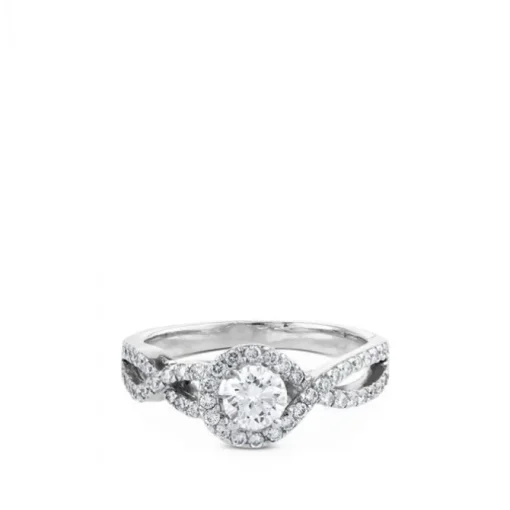 Anillo-compromiso-solitario-oro-blanco-diamantes | Chocrón Joyeros
