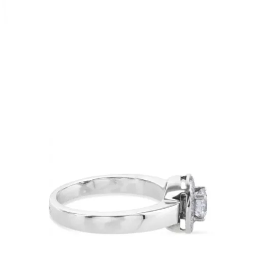 Anillo-compromiso-solitario-oro-blanco-diamantes | Chocrón Joyeros