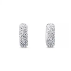 Aros de oro blanco con pavé de diamantes