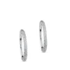 Aros de oro blanco con pavé de diamantes (4cm)