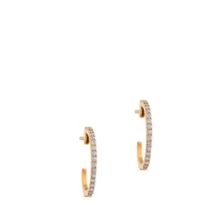 Aros de oro rosa con diamantes