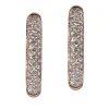 Aros de oro rosa con pavé de diamantes