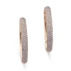 Aros de oro rosa con pavé de diamantes (3cm)