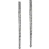Aros grandes de oro blanco con diamantes
