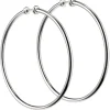 Aros grandes de oro blanco