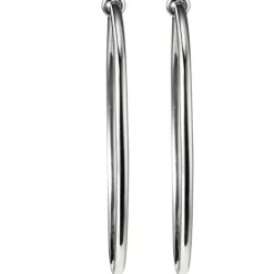 Aros grandes de oro blanco