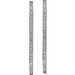 Aros grandes de oro blanco con diamantes talla brillante