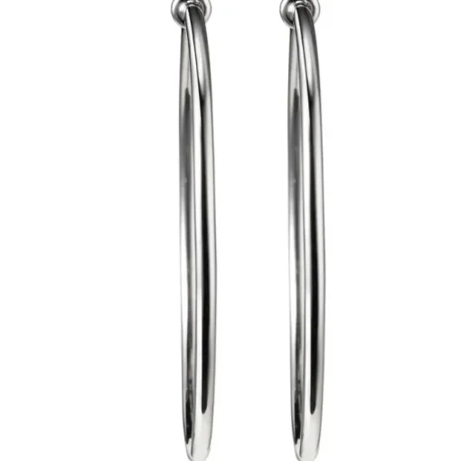 Aros grandes de oro blanco