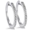 Aros medianos de oro blanco con diamantes talla brillante