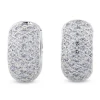 Aros pequeños de oro blanco con diamantes | Chocrón Joyeros