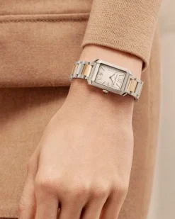 Baume et Mercier Hampton esfera blanca cuadrada 35mm
