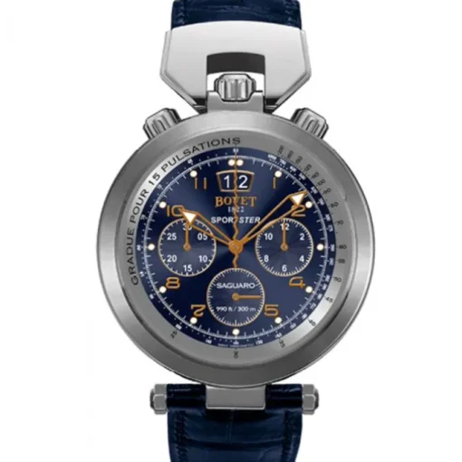 Bovet Saguaro cronógrafo acero esfera azul