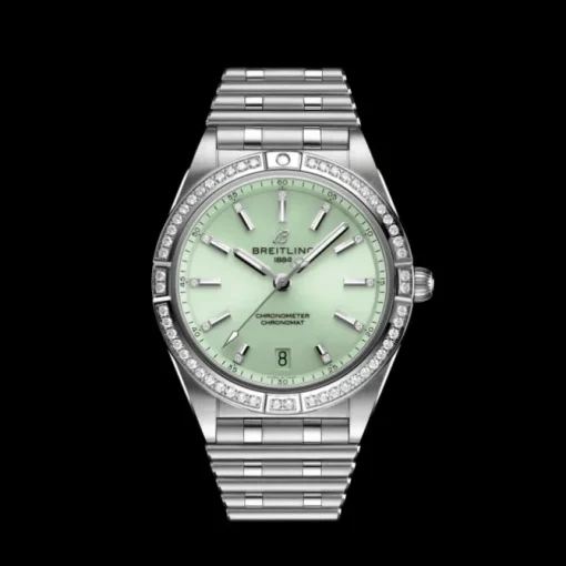 Breitling Chronomat 36 mm Esfera Verde Acero y Diamantes Automatic