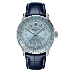 Breitling Navitimer Automatic GMT esfera azul con correa de piel 41mm