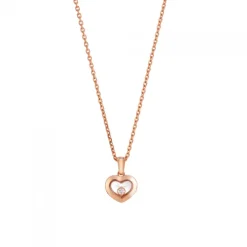 Chopard Happy Diamond Icon colgante corazón oro rosa y diamante