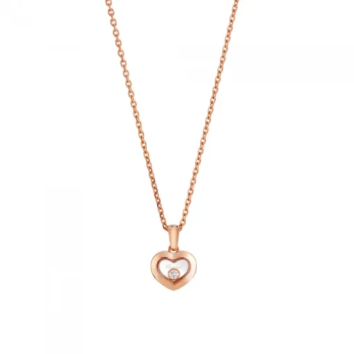 Chopard Happy Diamond Icon colgante corazón oro rosa y diamante