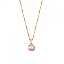 Chopard Happy Diamond Icons oro rosa en circulo con diamante