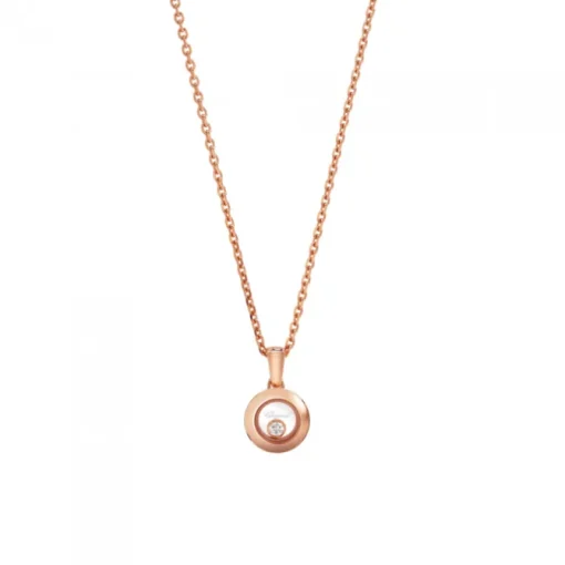 Chopard Happy Diamond Icons oro rosa en circulo con diamante
