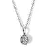Colgante de oro blanco con diamantes y engaste invisible 0.12 quilates