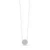 Colgante de oro blanco con flor de diamantes