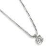 Colgante de oro blanco con diamante en 4 garras