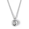 Colgante de oro blanco con diamante en chatón 0.09 quilates