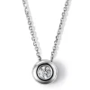 Colgante de oro blanco con diamante en chatón 0.21 quilates