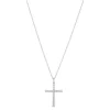 Colgante de oro blanco con cruz de diamantes de 0,18 quilates