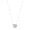 Colgante de oro blanco con circulo de pavé de diamantes de 0,65 quilates