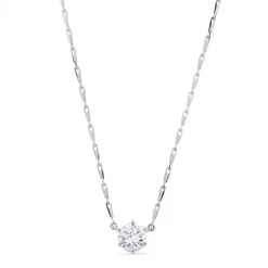 Colgante de oro blanco con diamante engastado en 4 garras de 1,04 quilates