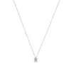 Colgante de oro blanco con diamante en 4 garras de 0,30 quilates