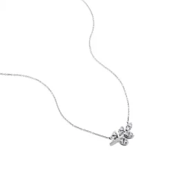 Colgante de oro blanco con rama de diamantes
