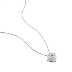Colgante de oro blanco con diamantes