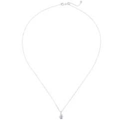 Colgante de oro blanco con chatón de 0,50 quilates
