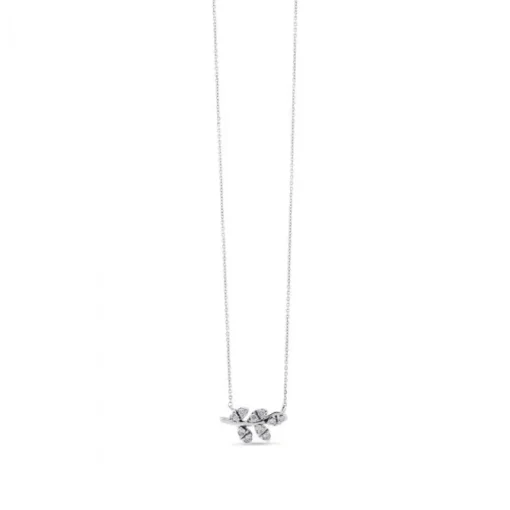 Colgante de oro blanco con rama de diamantes
