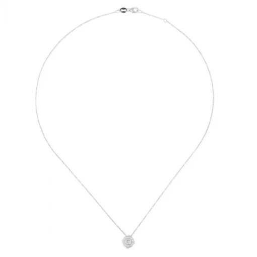 Colgante de oro blanco con diamantes